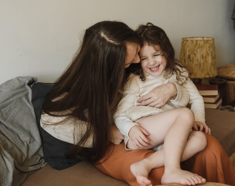 Kad se rodiš kao djevojčica, mother tickling her cute daughter