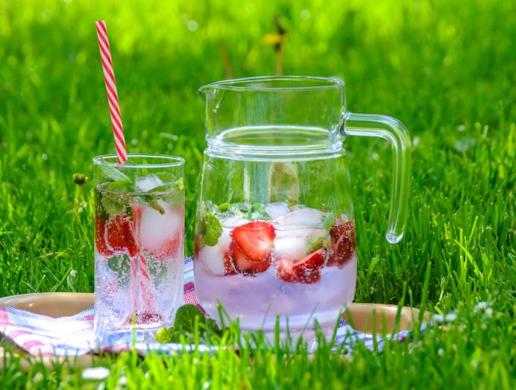 Detoks ili post?, clear glass pitcher with drinking cup on green grass