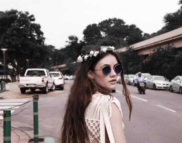 Stelijum Riba, photography of a woman wearing vintage sunglasses