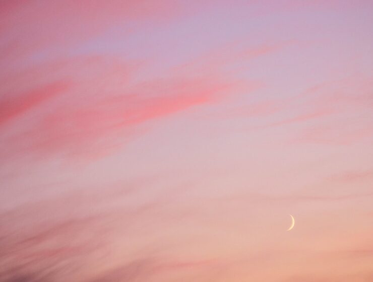 Mlad Mjesec u Lavu, dawn landscape nature sky