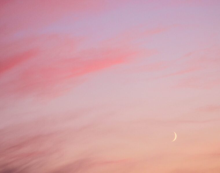 Mlad Mjesec u Lavu, dawn landscape nature sky