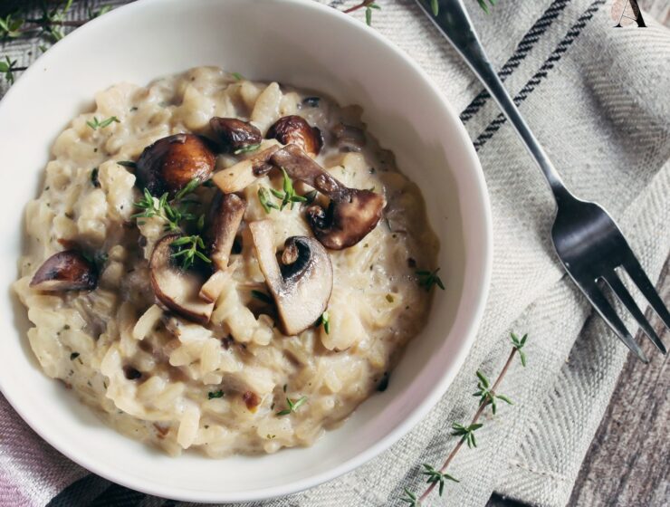 Rižot s grožđem i shiitake gljivama