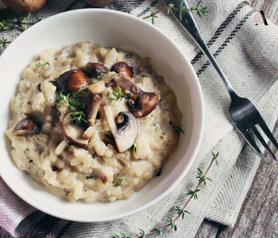 Rižot s grožđem i shiitake gljivama