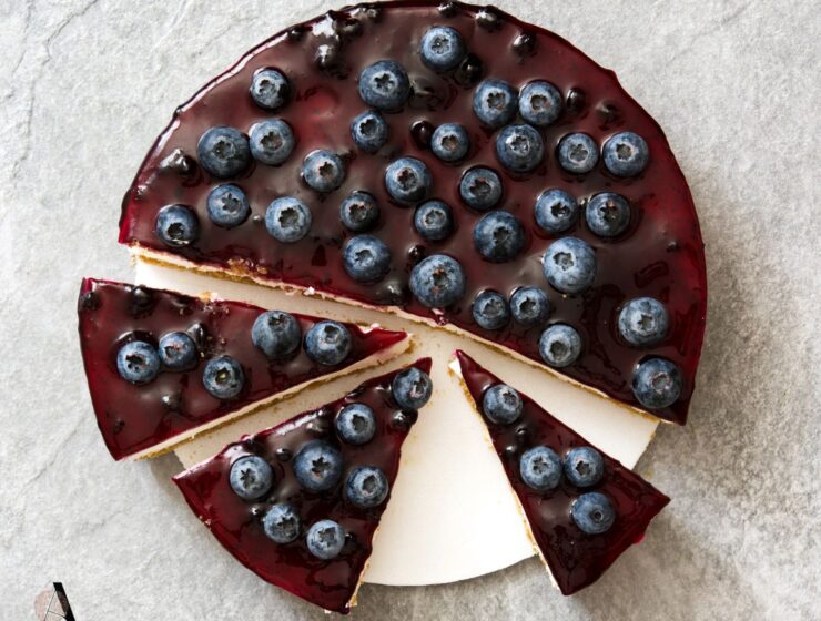 Proteinski cheesecake s borovnicama