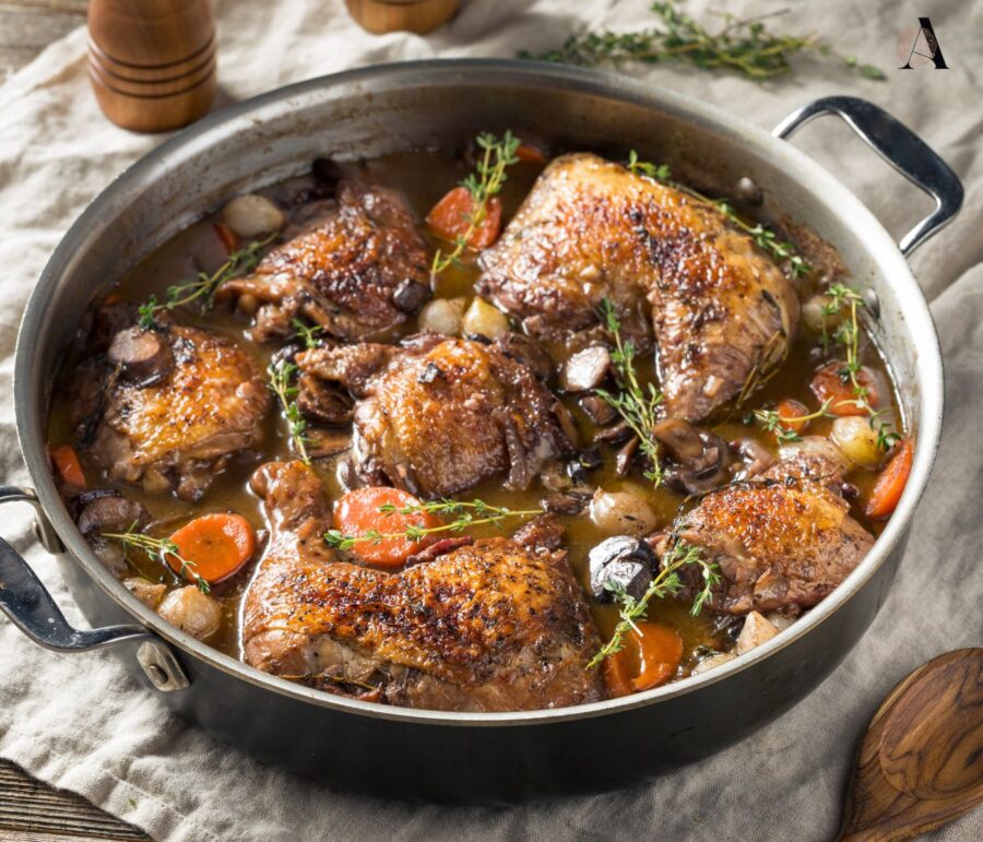 Piletina u vinu na francuski način