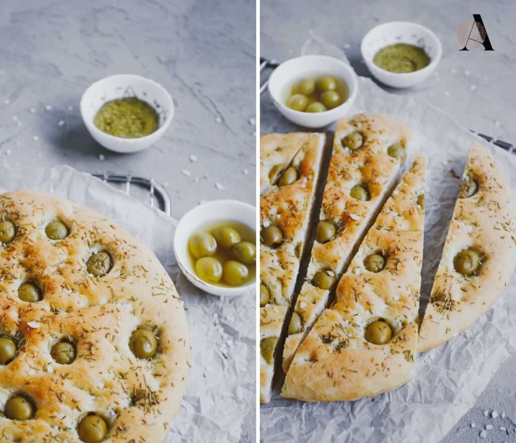 Brza focaccia s maslinama i ružmarinom
