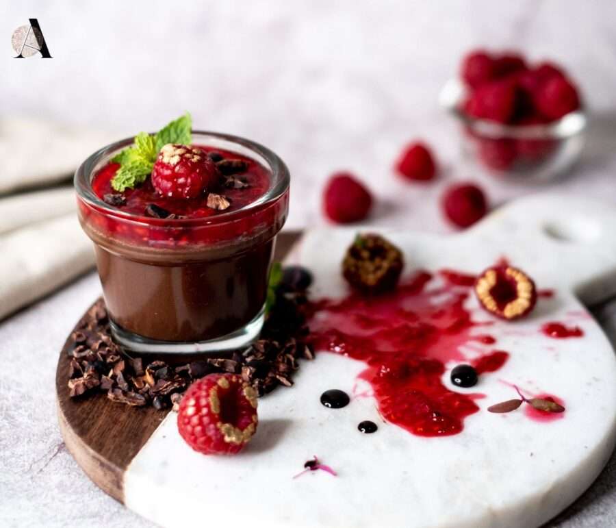 mousse od malina i tamne čokolade