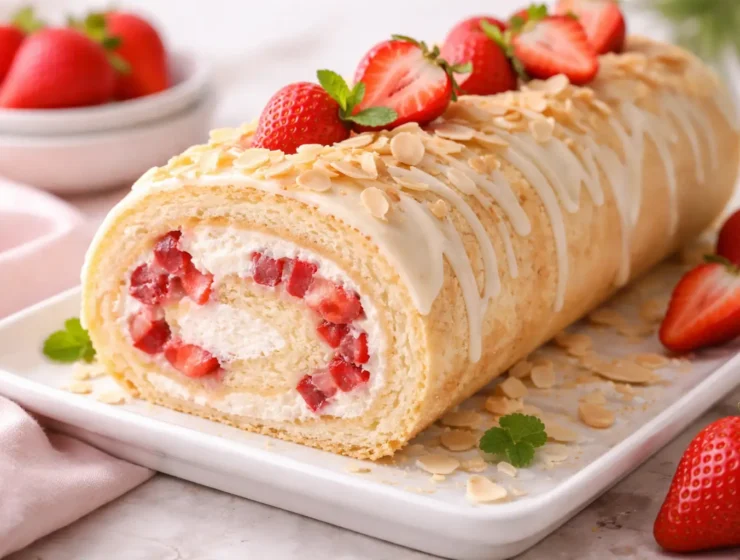 cheesecake rolada s jagodama