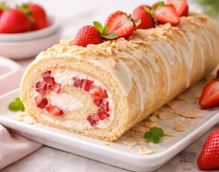 cheesecake rolada s jagodama